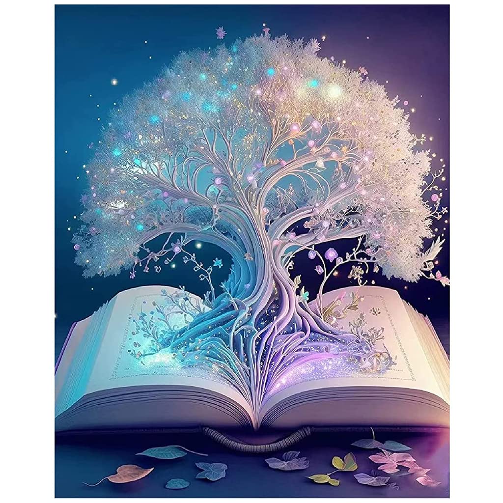 HASTHIP Diamond Painting Kit, 12x16inch White Tree of Life Diamond Painting, 5D Diamond Painting Kit for Adults & Kids, Very Suitable for Home Leisure and Wall Decoration, Gift for Kids and Adults HASTHIP Diamond Painting Kit, 12x16inch White Tree of Life Diamond Painting, 5D Diamond Painting Kit for Adults & Kids, Very Suitable for Home Leisure and Wall Decoration, Gift for Kids and Adults